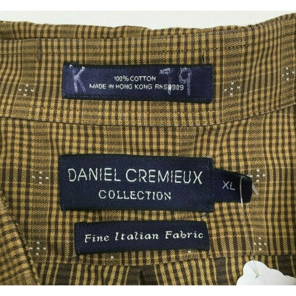 Daniel Cremieux Mens Button Up Long Sleeved Striped Shirt Brown Beige Size XL - Picture 3 of 10